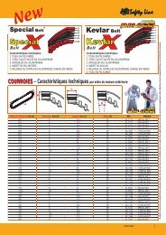 CaractÃ©ristiques techniques par ordre de mesure extÃ©rieure