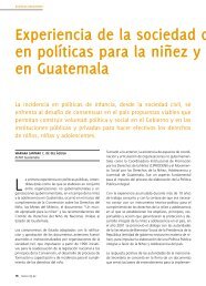 Experiencia de la sociedad civil en polÃ­ticas para la niÃ±ez y ... - Tarea