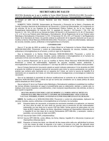 NOM-036.SSA-2002. PrevenciÃ³n y Control de enfermedades ...