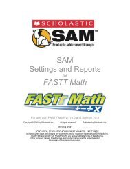 FASTT Math - Scholastic Education Product Support