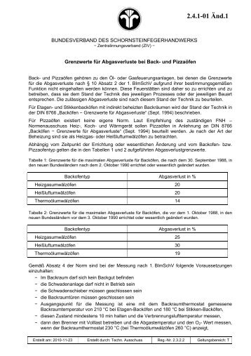 2.4.1-01 Ãnd.1 - Bundesverband des Schornsteinfegerhandwerks