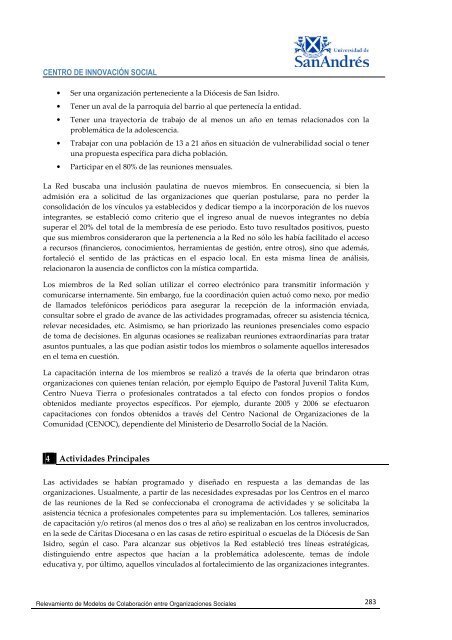 Red de Trabajo con Adolescentes de CÃ¡ritas San ... - GestiÃ³n Social