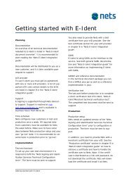 Getting started with E-Ident - Nets