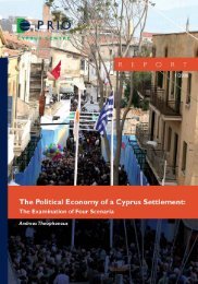 THE POLITICAL ECONOMY OF A CYPRUS SETTLEMENT - PRIO
