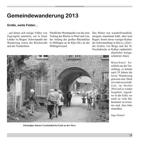 Gemeindebrief Nr. 4/2013 - Evangelische Oster-Kirchengemeinde ...