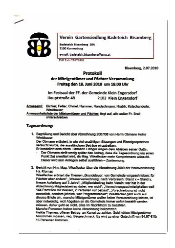 Verein Gartensiedlung Badeteich Bisamberg