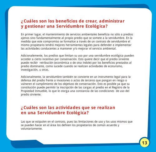 Cartilla Servidumbre Ecologica SPDA - CEDAF