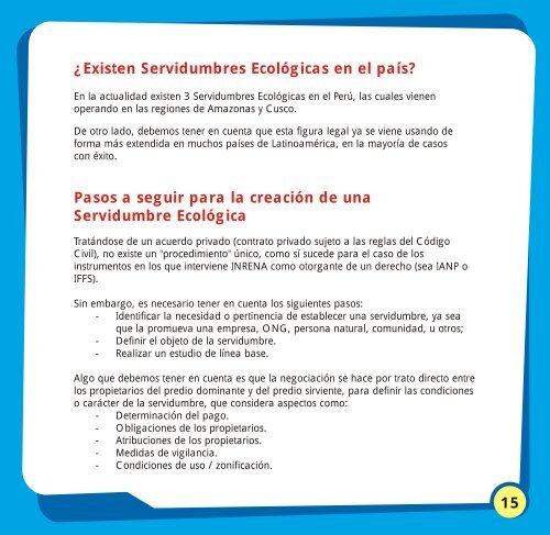 Cartilla Servidumbre Ecologica SPDA - CEDAF