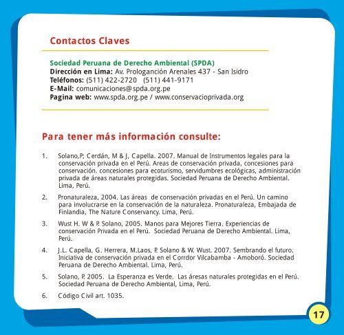 Cartilla Servidumbre Ecologica SPDA - CEDAF