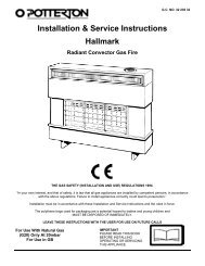 Installation & Service Instructions Hallmark Radiant ... - AC Wilgar