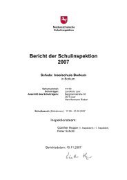 Endbericht der Schulinspektion 2007 - Inselschule Borkum