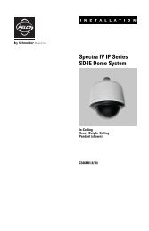 Spectra IV IP Series SD4E Dome System - Schneider Electric
