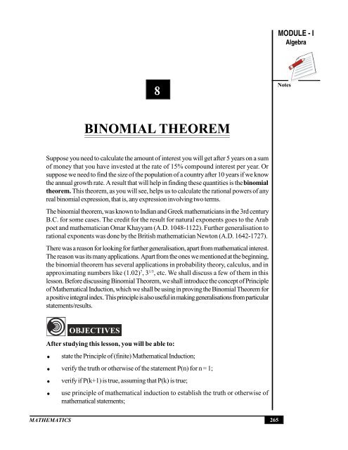 Binomial Theorem