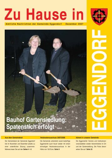 Bauhof Gartensiedlung: Spatenstich erfolgt Seite 8 - Gemeinde ...