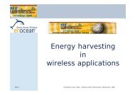 Energy harvesting in wireless applications - Tecnoimprese