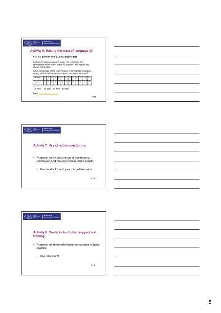 A numeracy 'work-out' for active numeracy practitioners