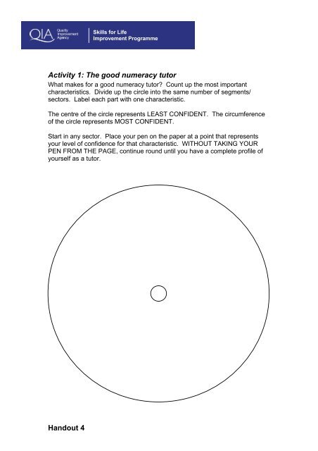 A numeracy 'work-out' for active numeracy practitioners