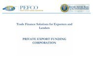 PEFCO- Trade Finance Solutions for Exporters and Lenders