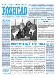 PrefacKanÃ¡ PolitiKa - SlovenskÃ½ rozhÄ¾ad