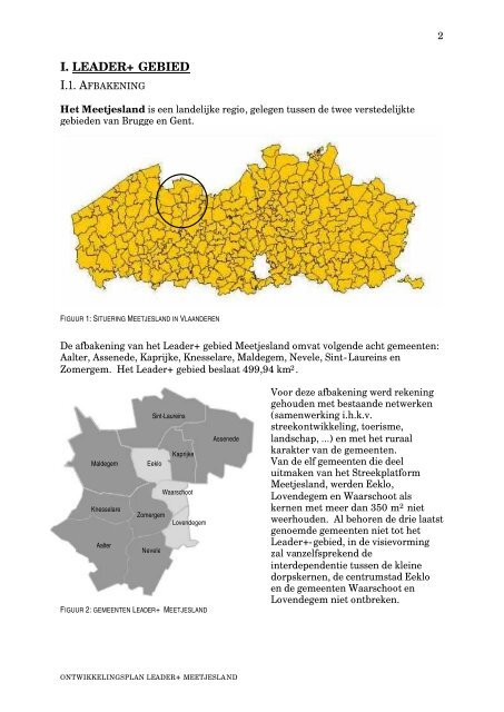 Ontwikkelingplan Leader+ - Meetjesland.be