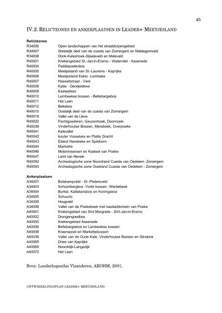 Ontwikkelingplan Leader+ - Meetjesland.be