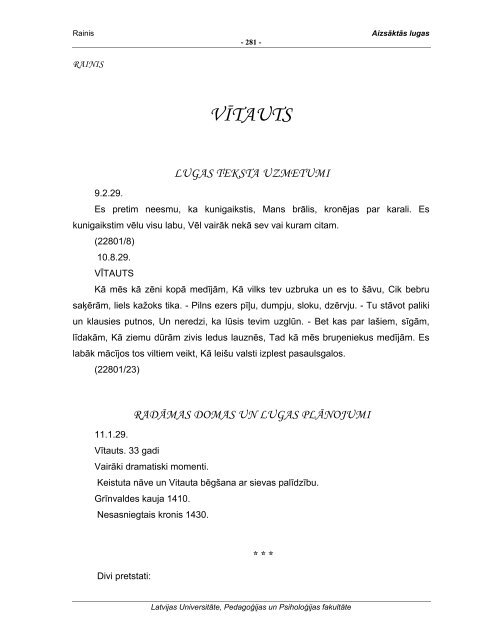 AizsÄktÄs lugas /aizsaktas_lugas.pdf 1,06mB - LU PedagoÄ£ijas ...