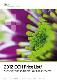 2012 CCH Price List* - CCH Australia