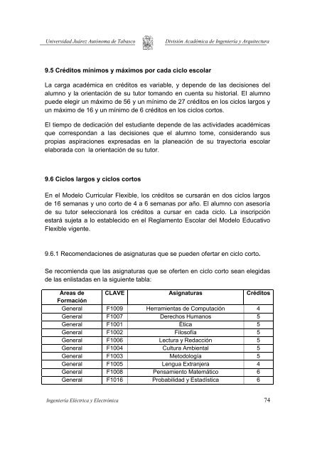 Plan de Estudios de IngenierÃ­a ElÃ©ctrica y ElectrÃ³nica - Universidad ...