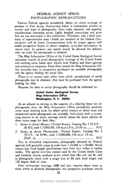 NJDEP - NJGS - Bulletin 66, Mapping Digest for New Jersey, 1965