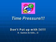 Time Pressure!!!