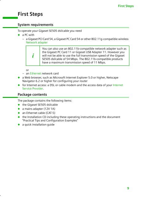 The Gigaset SE505 dsl/cable - DLG Tele