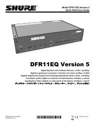 Shure DFR11EQ Version 5, User Guide (English)