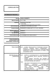 curriculum vitae - Comune di Cisterna di Latina