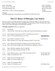 Phil 112 History of Philosophy: Late Modern - UCSD Department of ...