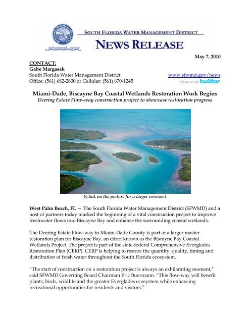 Flow-way to Help Restore Biscayne Bay, Coastal Wetlands