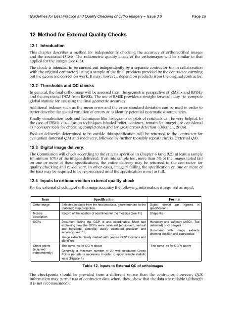 Guidelines for Best Practice and Quality Checking of Ortho Imagery