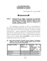 No.F.34(2)-FIN(G)/2006 GOVERNMENT OF TRIPURA ... - Finance