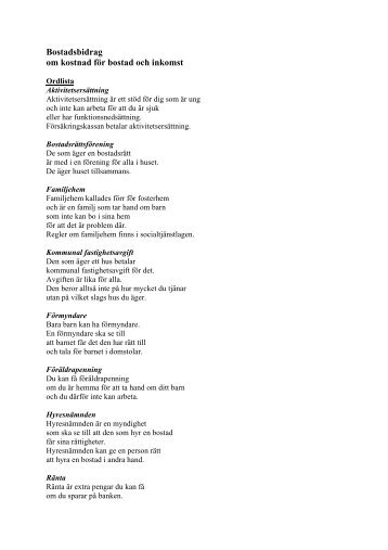 Bostadsbidrag om kostnad fÃƒÂ¶r bostad och inkomst - FÃƒÂ¶rsÃƒÂ¤kringskassan