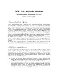 WCRP Space mission Requirements - WCRP-Home