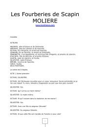 Les Fourberies de Scapin MOLIERE - livrefrance.com