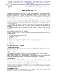 reglas de estilo - AsociaciÃ³n de Profesores de FÃ­sica del Uruguay