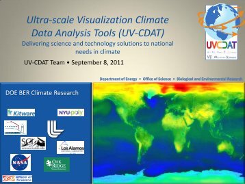 Ultra-scale Visualization Climate Data Analysis Tools (UV-CDAT)