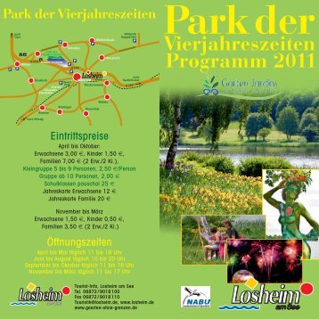 Vierjahreszeiten Programm 2011 - Gemeinde Losheim am See