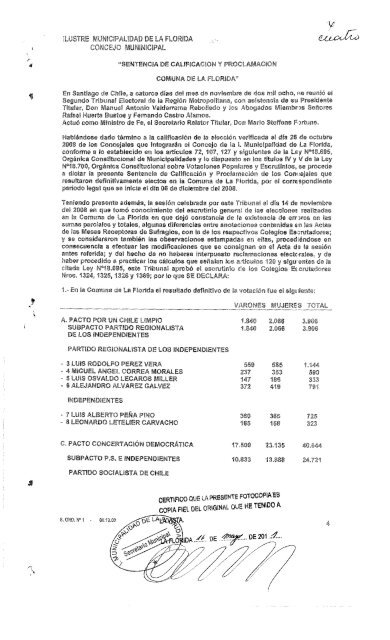 1 - Tribunal Calificador de Elecciones