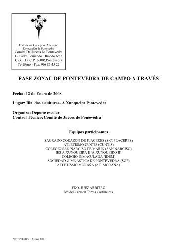 fase zonal de pontevedra de campo a travÃ©s - FederaciÃ³n Galega ...