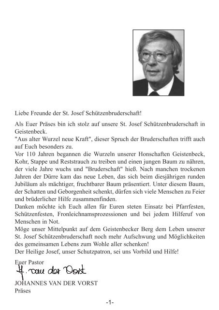 Ausgabe 2003 - St. Josef Schützenbruderschaft Geistenbeck e.V.