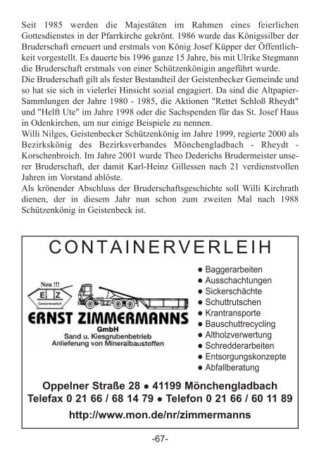 Ausgabe 2003 - St. Josef Schützenbruderschaft Geistenbeck e.V.