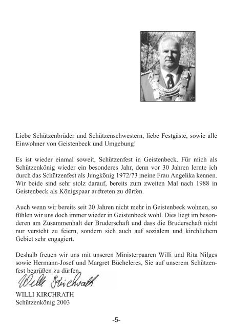 Ausgabe 2003 - St. Josef Schützenbruderschaft Geistenbeck e.V.