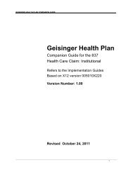 Companion Guide for the 837I Health Care Claim: Institutional