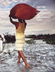 UNU Annual Report, 2005 - United Nations University
